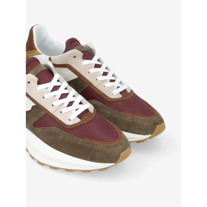 FIRE RUNNER - SUEDE/NAPPA - FORET/BORDEAUX